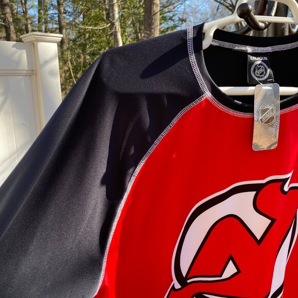 New Jersey Devils Long Sleeve Performance Active Wear Rash Guard Shirt XXL - Picture 8 of 10